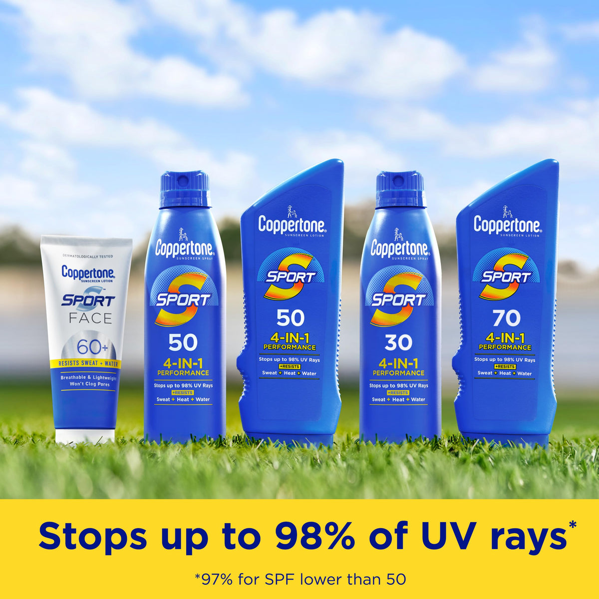 Coppertone SPORT Sunscreen Lotion SPF 50, Value Pack, 2 x 7 FL OZ