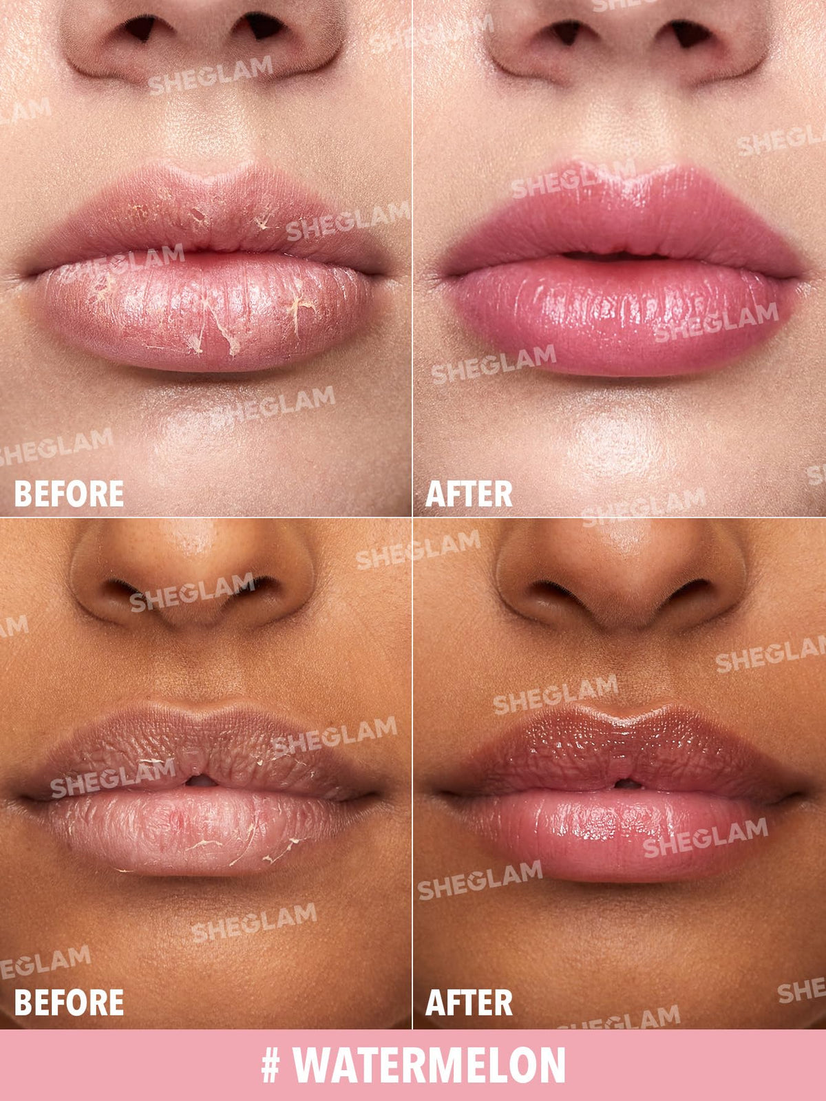 SHEGLAM Pout PHresh Color Changing Moisturizing Lipstick Tinted Lip Balm Magic Temperature Color Change Lipstick-Watermelon