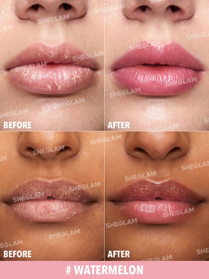 SHEGLAM Pout PHresh Color Changing Moisturizing Lipstick Tinted Lip Balm Magic Temperature Color Change Lipstick-Watermelon