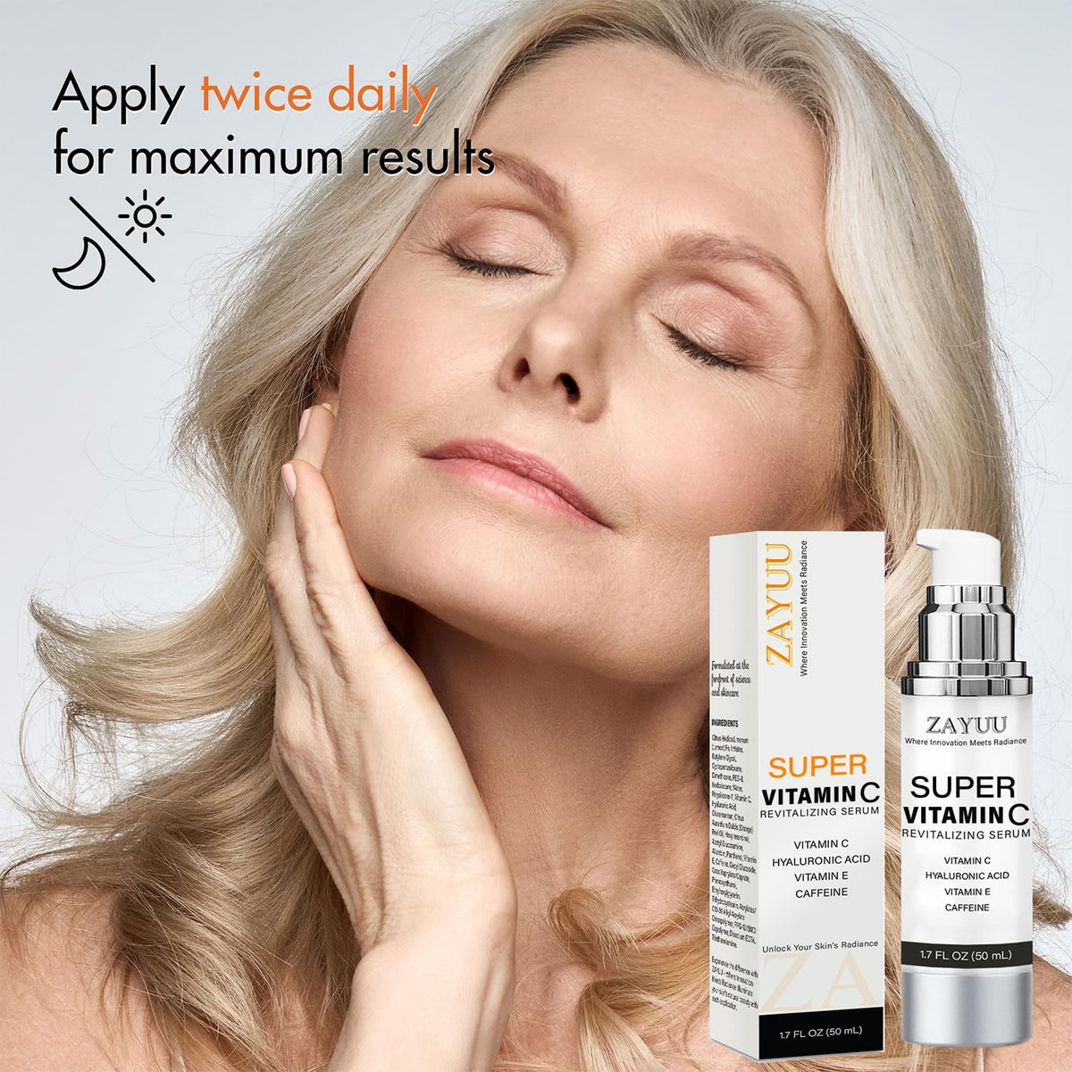 Super Vitamin C Face Serum for Mature Skin: Anti-Aging, Dark Spots 1.7oz