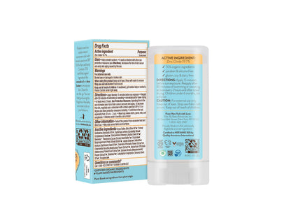 Babo Botanicals Sensitive Baby Mineral Sunscreen Stick SPF 50 - 70% Organic Ingredients - Zinc Oxide - NSF & MADE SAFE and EWG Certified - Water Resistant - Fragrance-Free - Babies & Kids