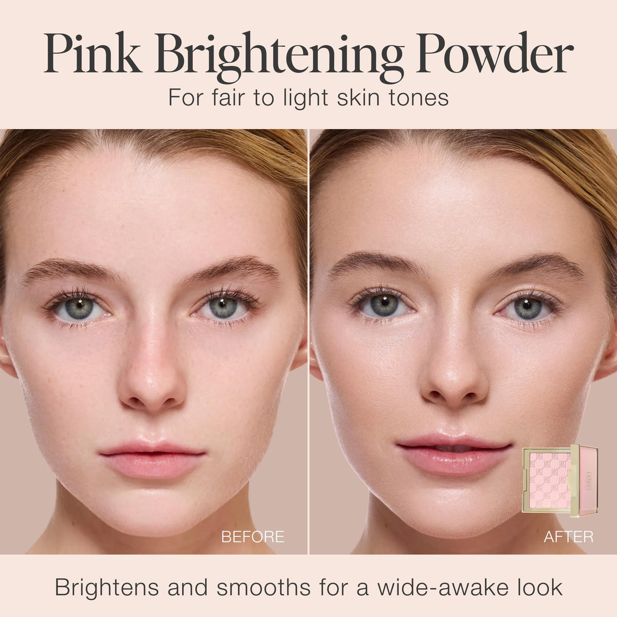 Jouer Soft Focus Brightening Powder, Pink Bright - Fair to Light Skin Tones | Lightweight Brightening Powder to Lift and Revive Skin, Face Makeup Foundation or Concealer