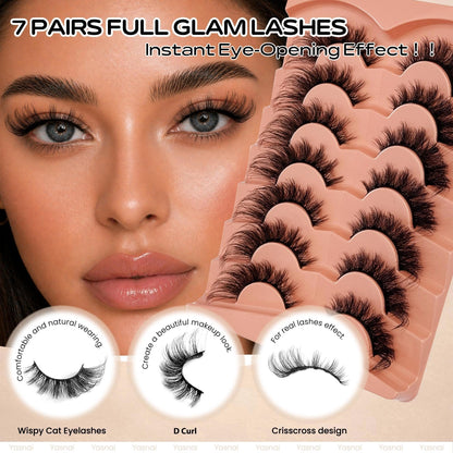 False Eyelashes Strips Lash Cat Eye Lash Fake Eyelash 18mm Long Fox Lashes