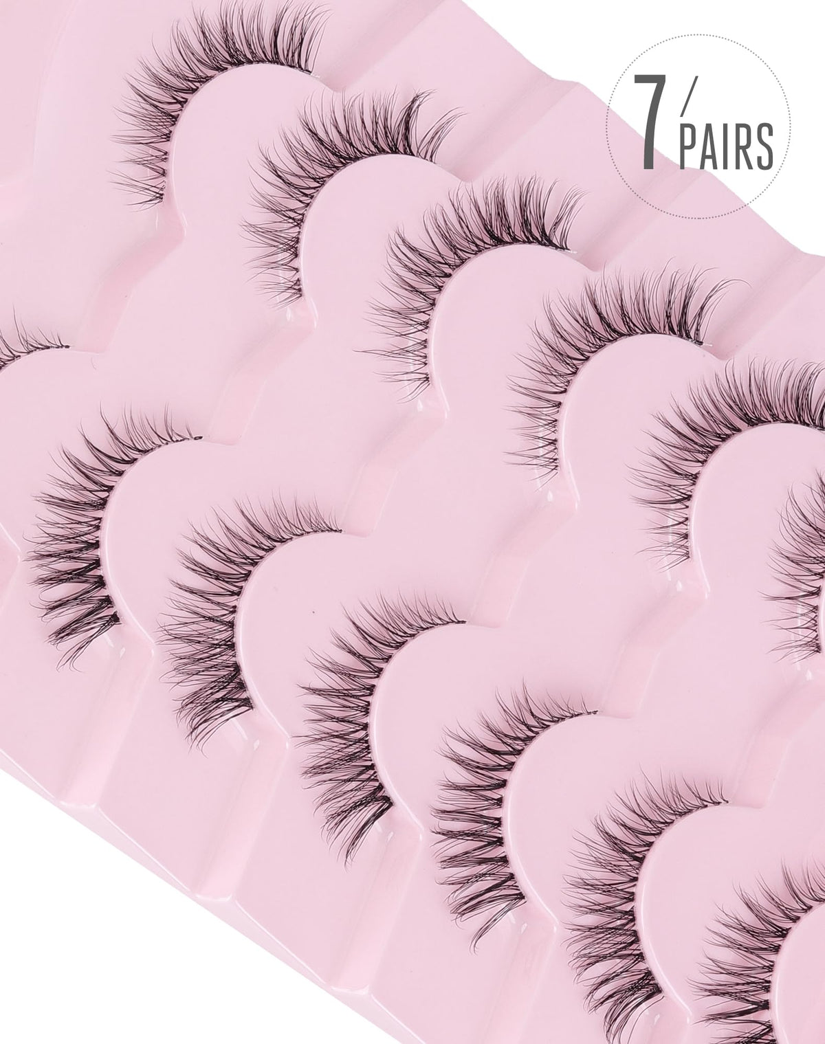 Onlyall Short Natural Eyelashes Natural Fake Lashes Clear Band Lashes False Eyelashes Wispy Lashes Natural Eyelashes 12mm Lashes H24