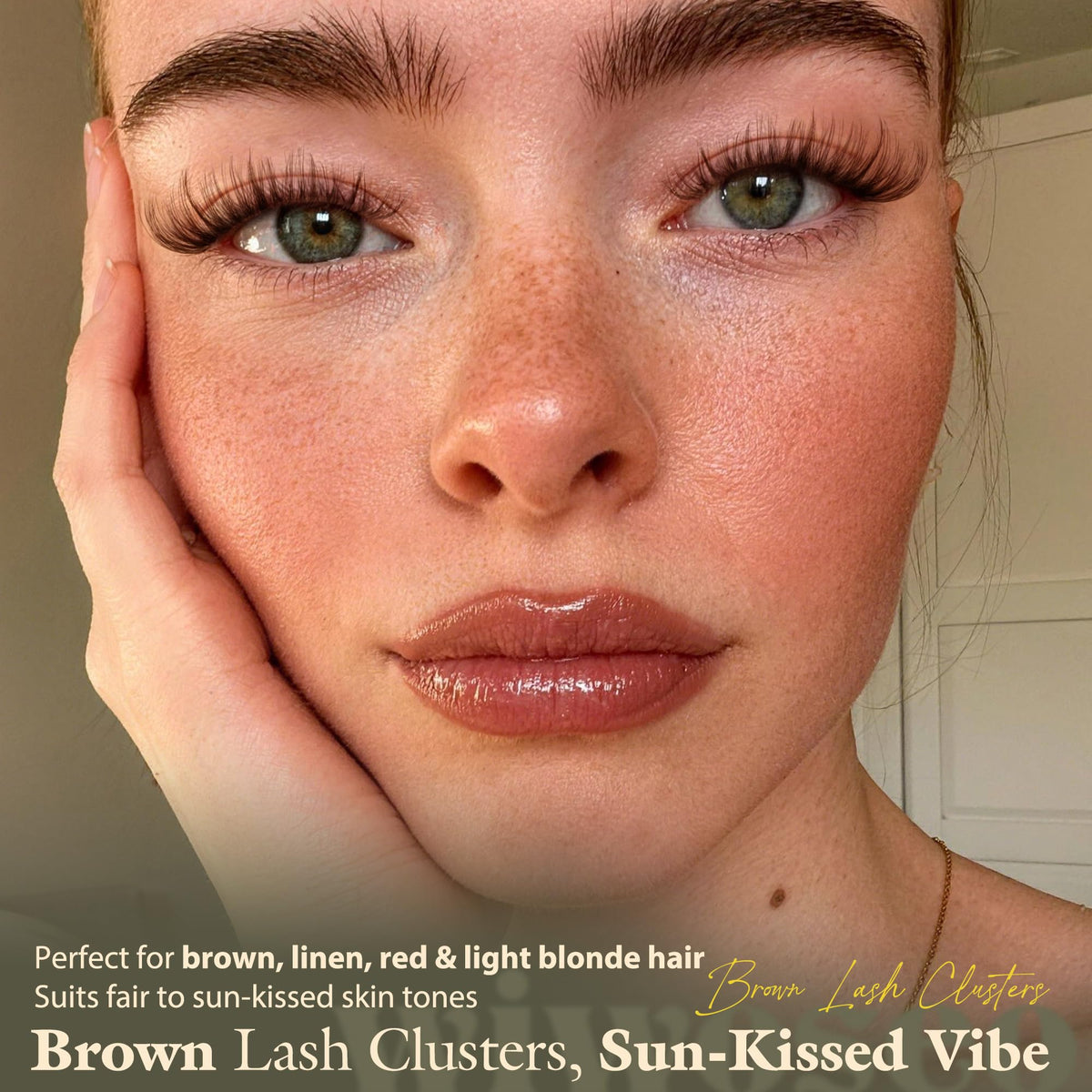 Dark Brown Lash Clusters Wispy Eyelash Clusters Natural Fluffy Lash Cluster