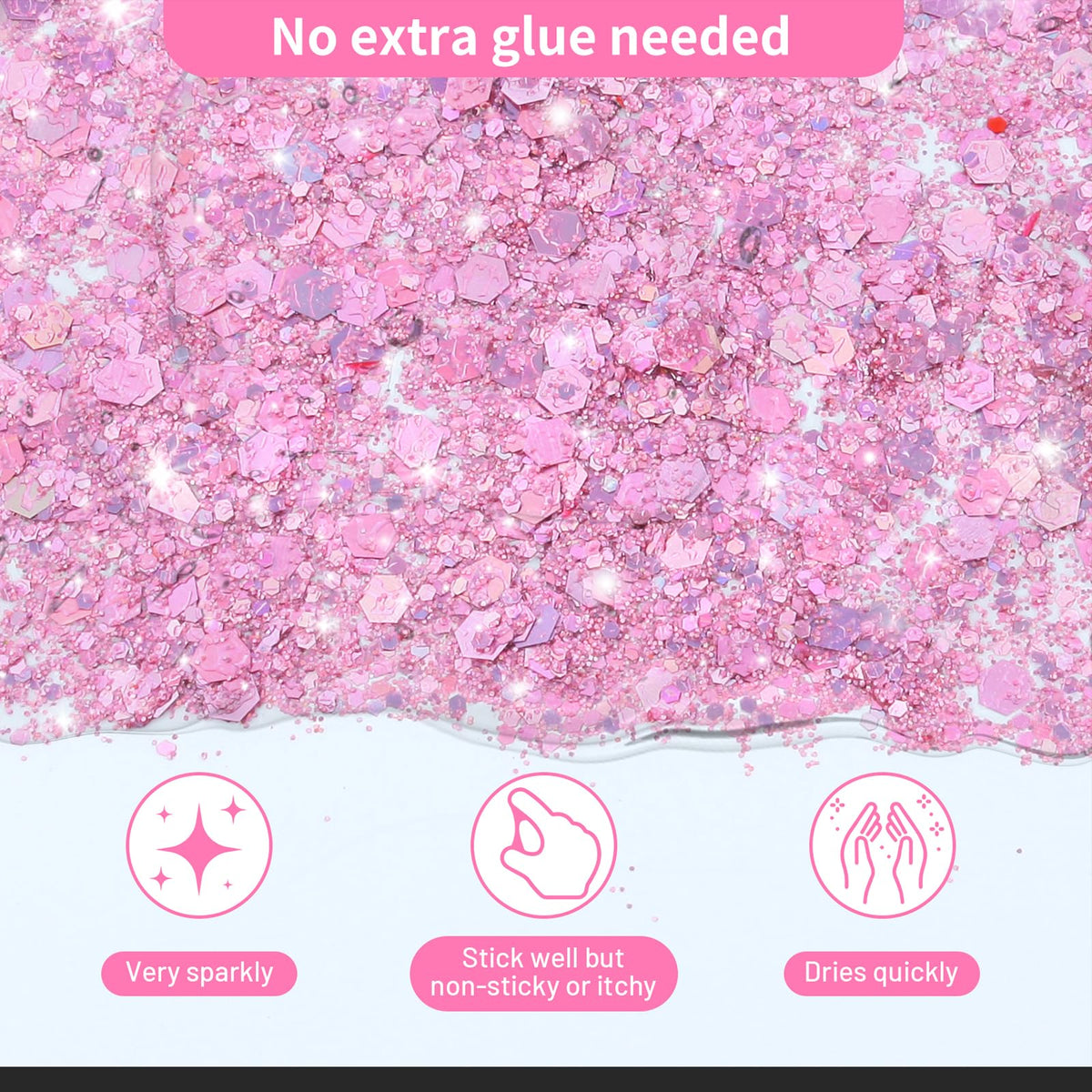 Body Glitter, Face Glitter, Hair Glitter, 12 Colors