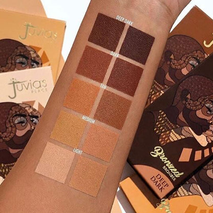 Juvia's Place Duo Bronzer Dark, Soft Matte Bronzer Powder Face Makeup
