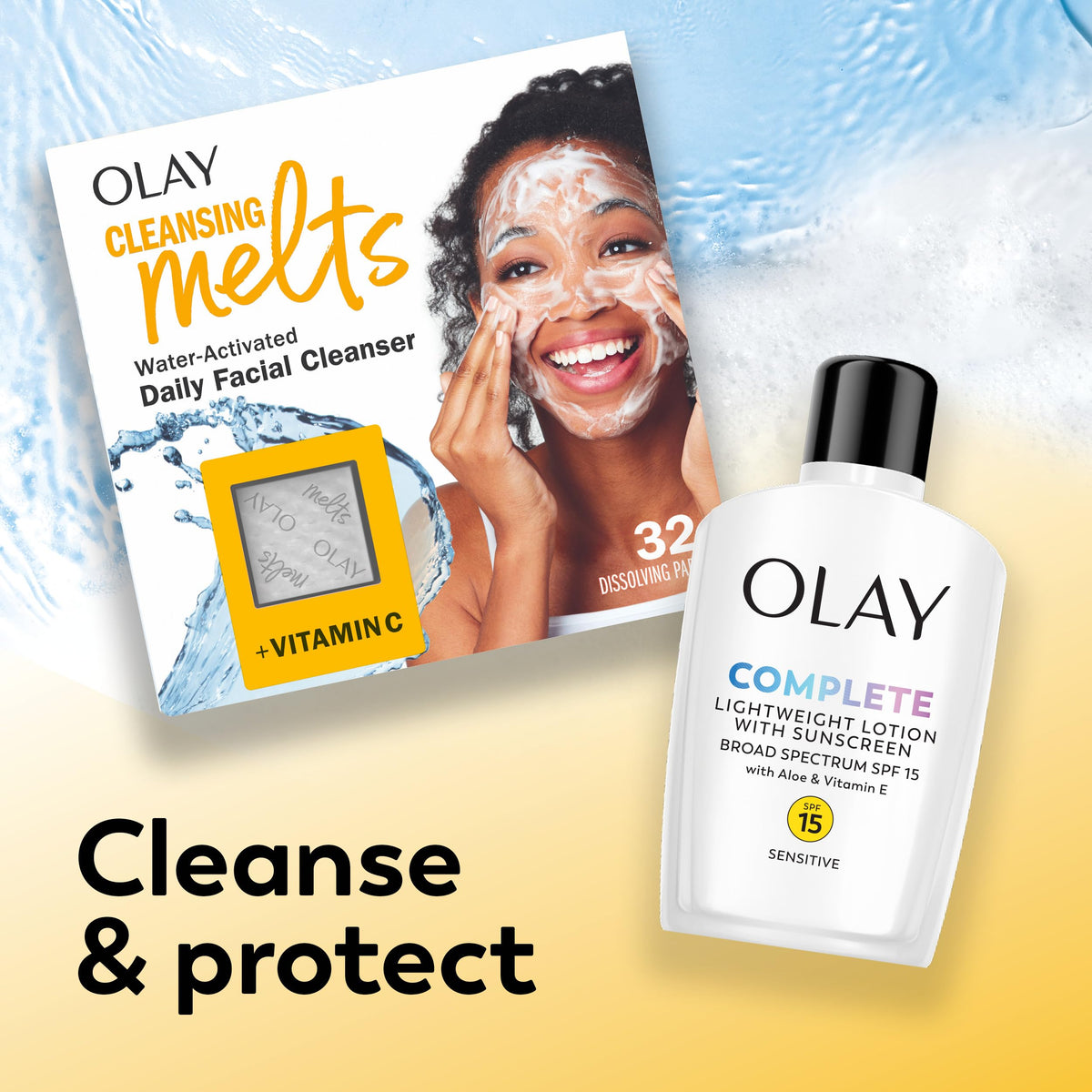Olay Complete Lotion Moisturizer with SPF 15 Sensitive, 6.0 oz each, 2-pack