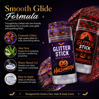 Halloween Glitter Stick for Face, Body & Hair Accessories for Women Kids