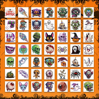 Ozepao 100 Pcs Halloween Temporary Tattoos for Adults and Kids