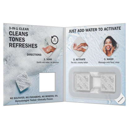 Olay Cleansing Melts + Retinol Face Cleanser, 12ct, Water-Activated Face Wash Cleans, Tones, and Refreshes Skin