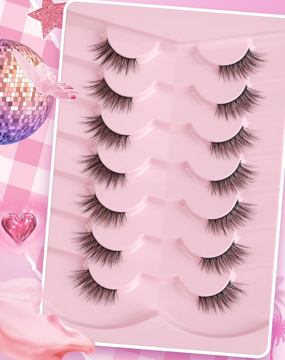 Half Eyelashes Cat Eye Lashes Wispy End False Eyelashes Corner Lashes Cat Eye Lashes 3/4 Lashes Short Eyelashes HF02