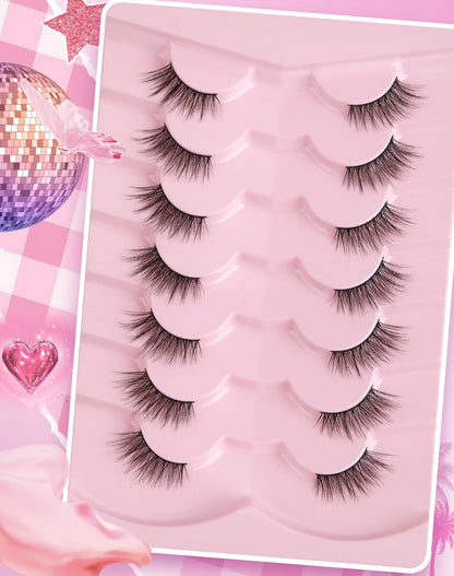 Half Eyelashes Cat Eye Lashes Wispy End False Eyelashes Corner Lashes Cat Eye Lashes 3/4 Lashes Short Eyelashes HF02