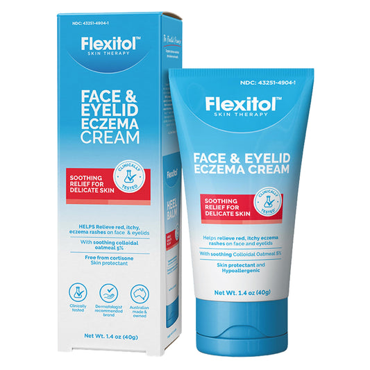 Flexitol Face & Eyelid Eczema Cream, Gentle, Soothes, FSA Eligible | 1.4 oz