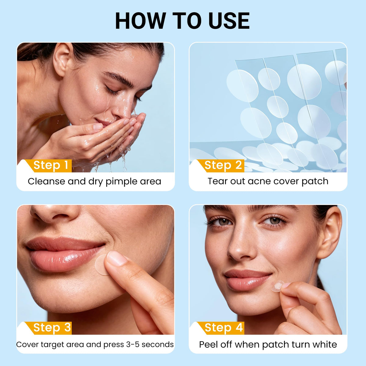 Dr.fines 800 Counts Pimple Patches - Hydrocolloid Acne Patches for face