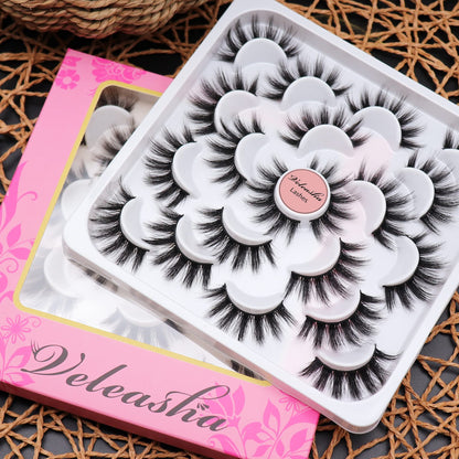 Veleasha Lashes Wispy Lashes Strips Natural Fluffy False Eyelashes (3D07)