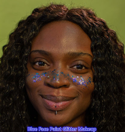 Go Ho Blue Glitter Stick, Sparkly Hair Face Body Shimmer for Women Kids