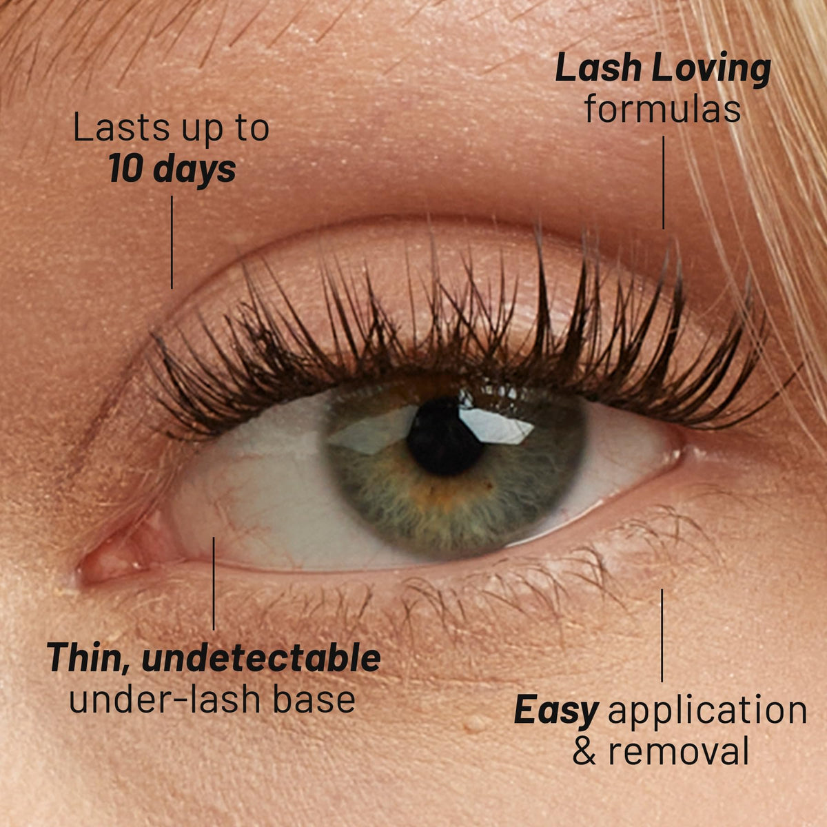Lilac St Dramatic Lash Clusters for DIY Lash Extensions, Midnight, 14mm