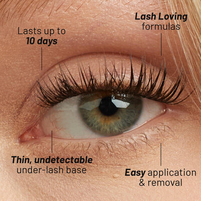Lilac St Dramatic Lash Clusters for DIY Lash Extensions, Midnight, 14mm