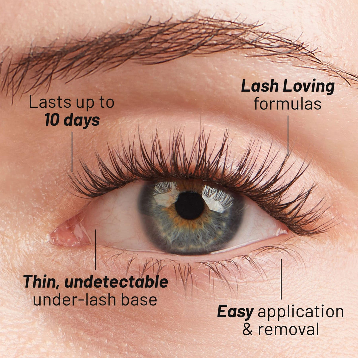 Lilac St Natural Lash Clusters for DIY Lash Extensions, Dawn, 12mm