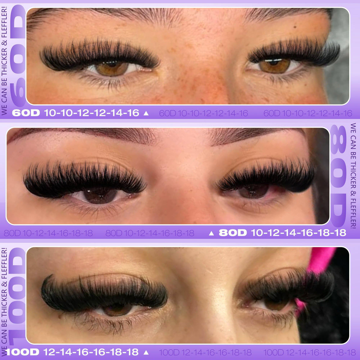EYDEVRO Lash Clusters Kit 60D80D100D Volume Lash Extension Kit Wispy Cluster Eyelash Extensions Eyelash Extension Kit 10-18mm D Curvature Cluster Lashes with Lash Bond and Seal Tweezers Brushes