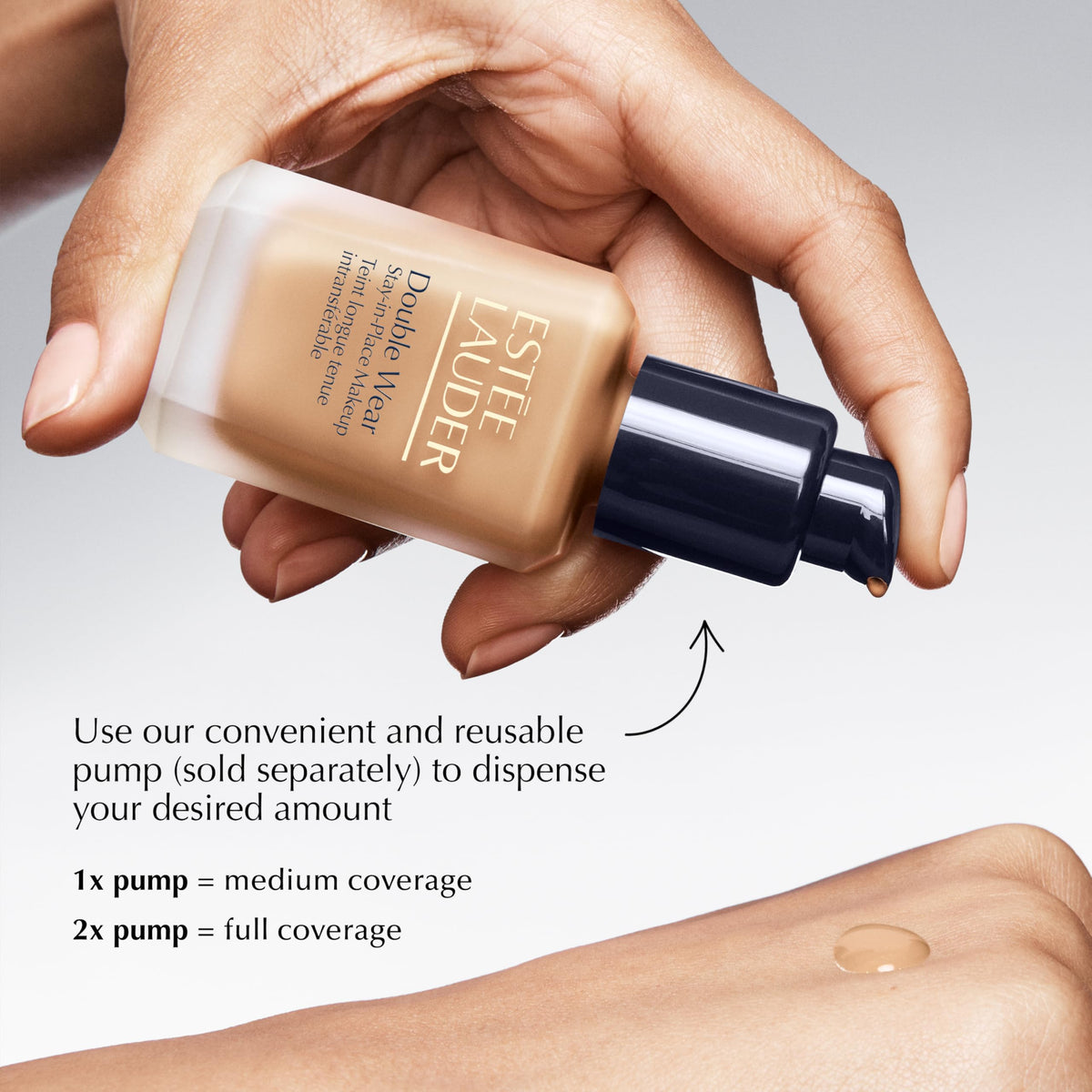Estée Lauder Double Wear Stay-in-Place Foundation Makeup | 36-Hour Long-Wear Oil-Free Liquid Matte Foundation | Hydrating, Breathable, Buildable | New Formula, 1 Fl Oz, 2C0 Cool Vanilla