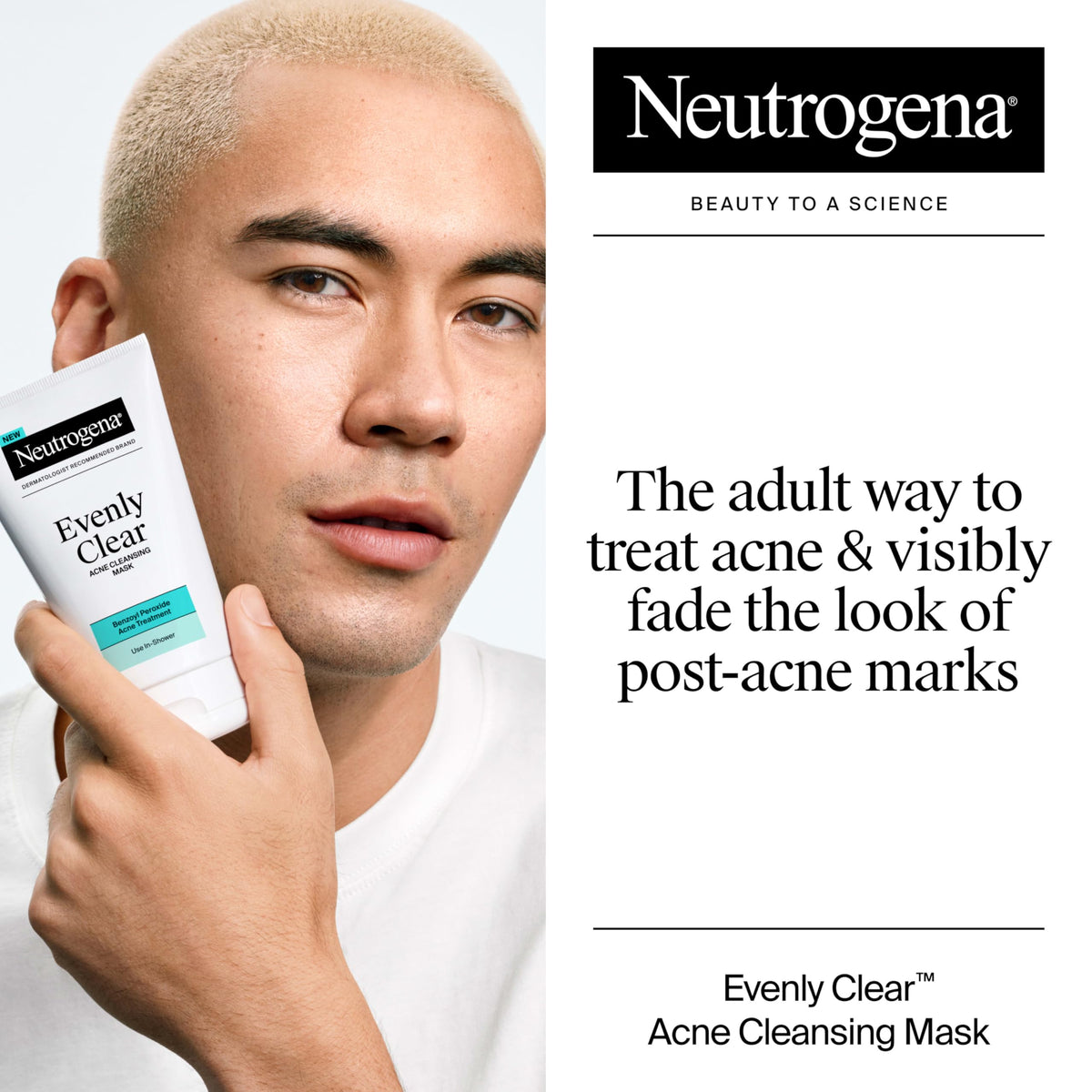 Neutrogena Evenly Clear Acne Cleansing Face Mask, 4.2 fl. oz