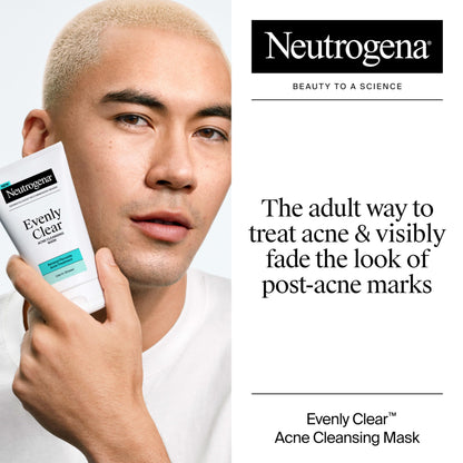 Neutrogena Evenly Clear Acne Cleansing Face Mask, 4.2 fl. oz