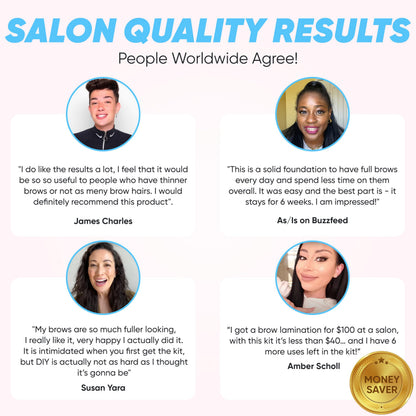 Elevate The Beauty Brow Lamination Kit At-home with Tools & Video Guide