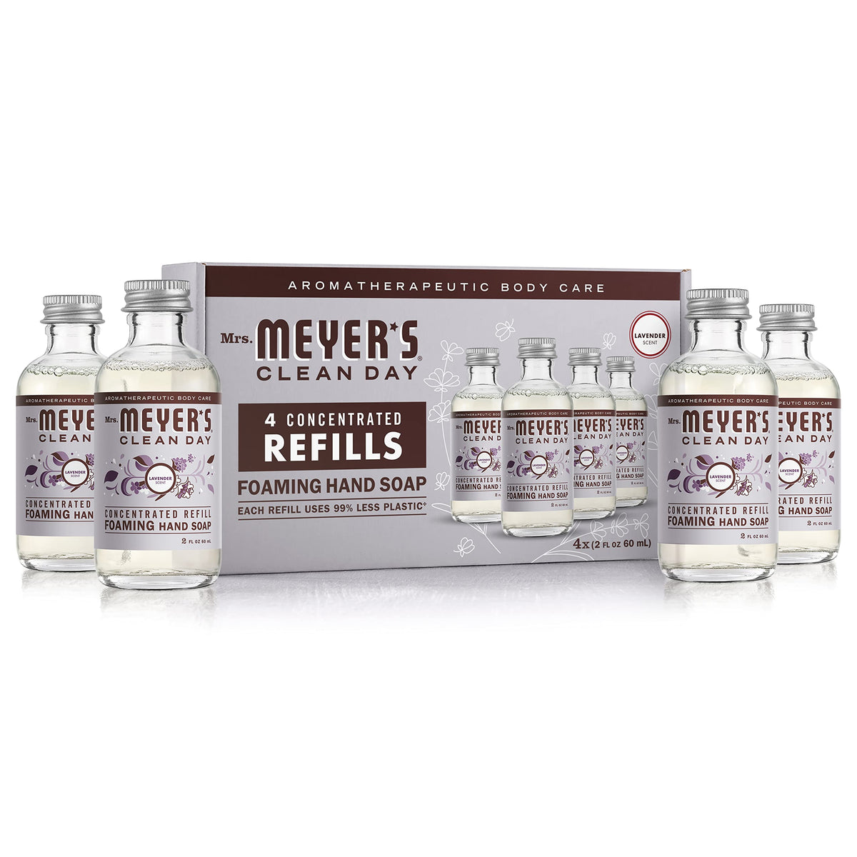 MRS. MEYER'S CLEAN DAY Foaming Hand Soap Refills, Lavender, 4 Count