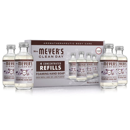 MRS. MEYER'S CLEAN DAY Foaming Hand Soap Refills, Lavender, 4 Count
