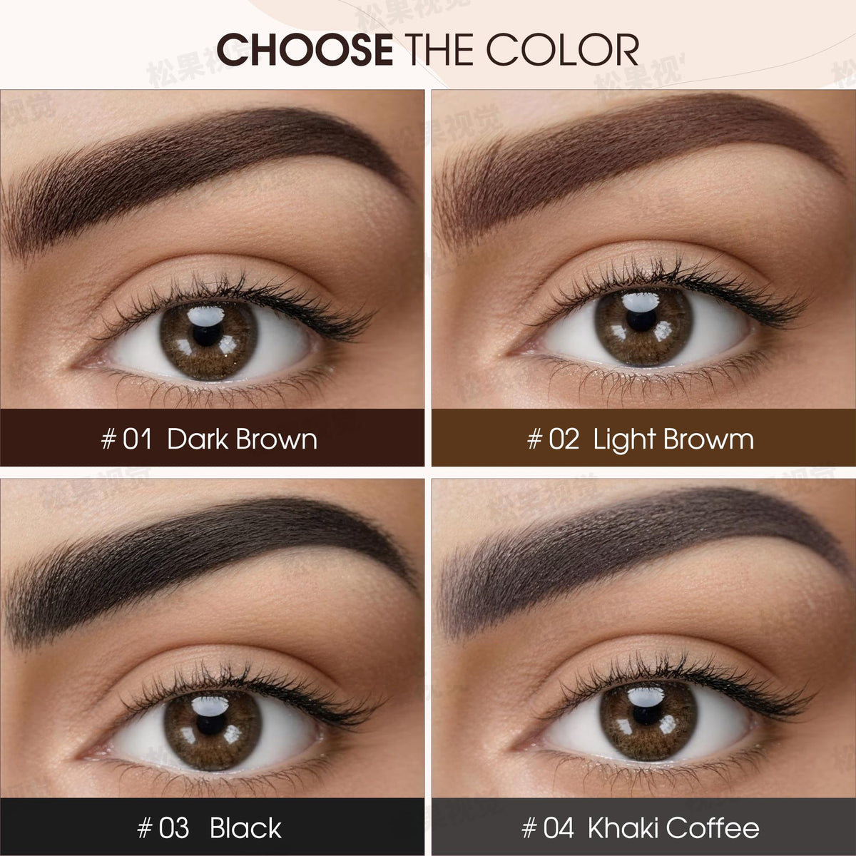 HeyBeauty 2 Pack Eyebrow Pencil with Dual Ends - Dark Brown #1
