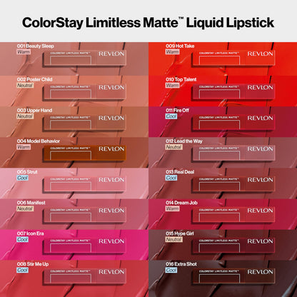 Revlon ColorStay Limitless Matte Lipstick, 006 Manifest, 0.17 fl oz