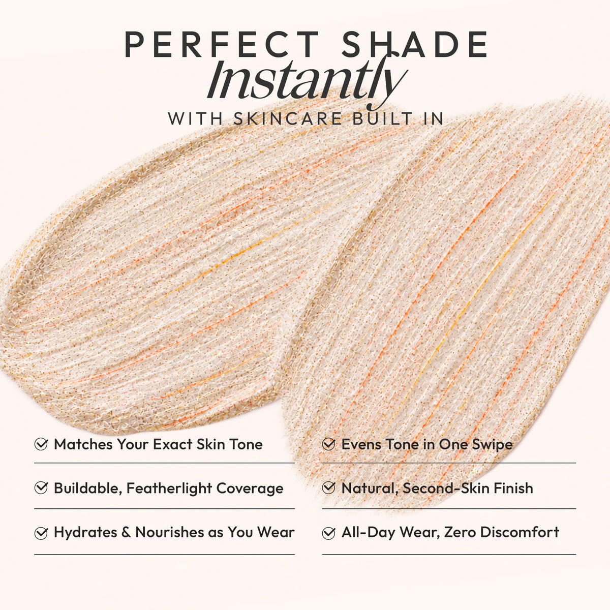 Color Changing Foundation for Mature Skin – Light, Hyaluronic Acid, 30ml
