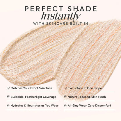 Color Changing Foundation for Mature Skin – Light, Hyaluronic Acid, 30ml