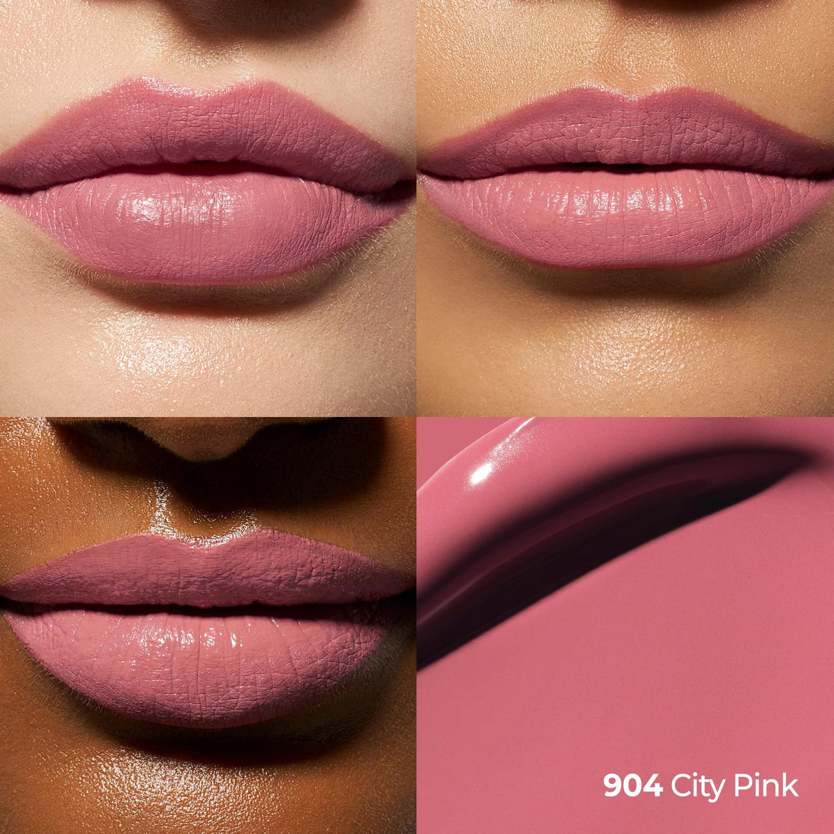 Laka Perfect Twin Lip - Dual-Ended Matte Liquid Lipstick & Clear Gloss | Transfer Proof Color | High Pigmented Lightweight Non-Sticky | Korean Makeup | #904 City Pink (Muted Cool Pink), 0.31oz