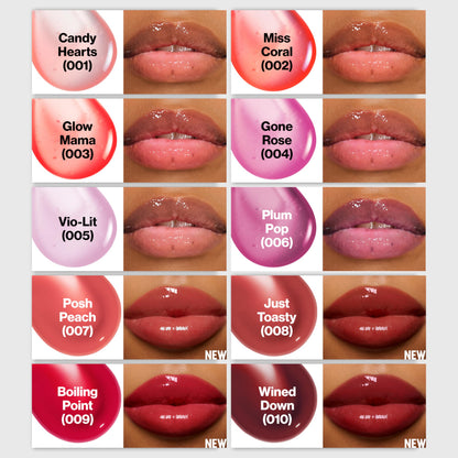 REVLON Super Lustrous Glimmer Lip Oil, 008 Just Toasty, 0.13 fl oz