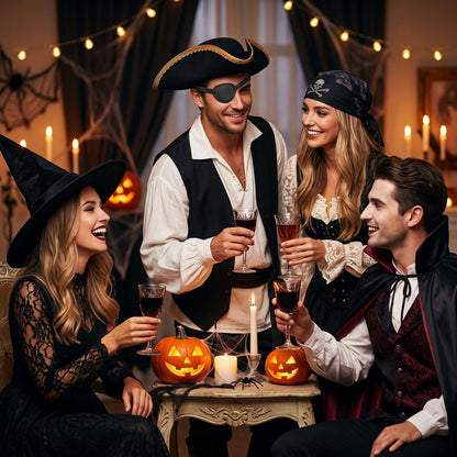 Oarkive Eye Patch for Adults – Soft Black Eyepatch for Pirate Costume, Cosplay, Halloween, Adjustable Eye Patches for Dress Up