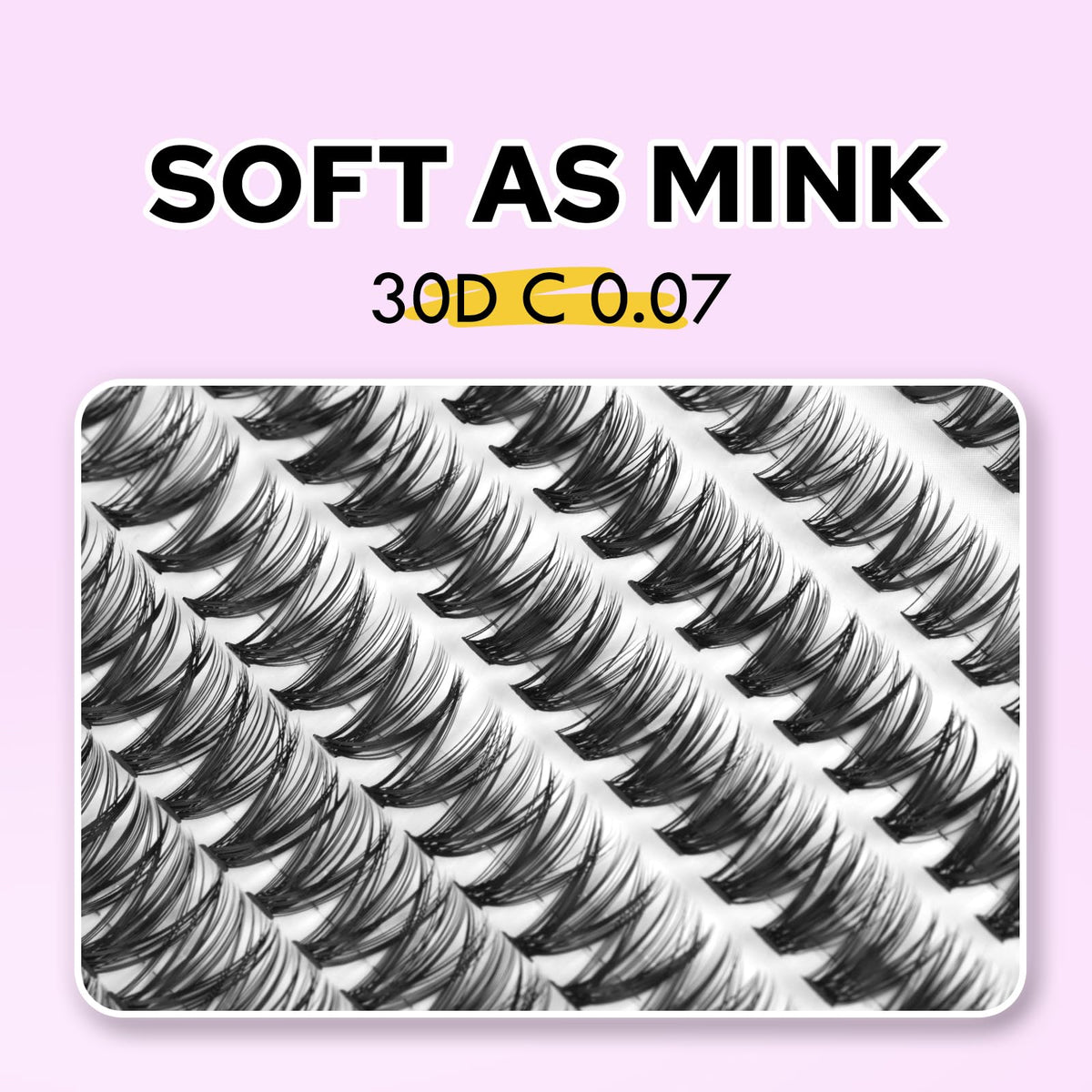 WONSIS Individual Lashes, Lash Clusters, 280 Pcs 30D Individual Lash Extensions, Natural Soft Lightweight Reusable DIY Eyelash Extensions, Thickness 0.07mm C Curl False Eyelashes (30D 8-16mm)…