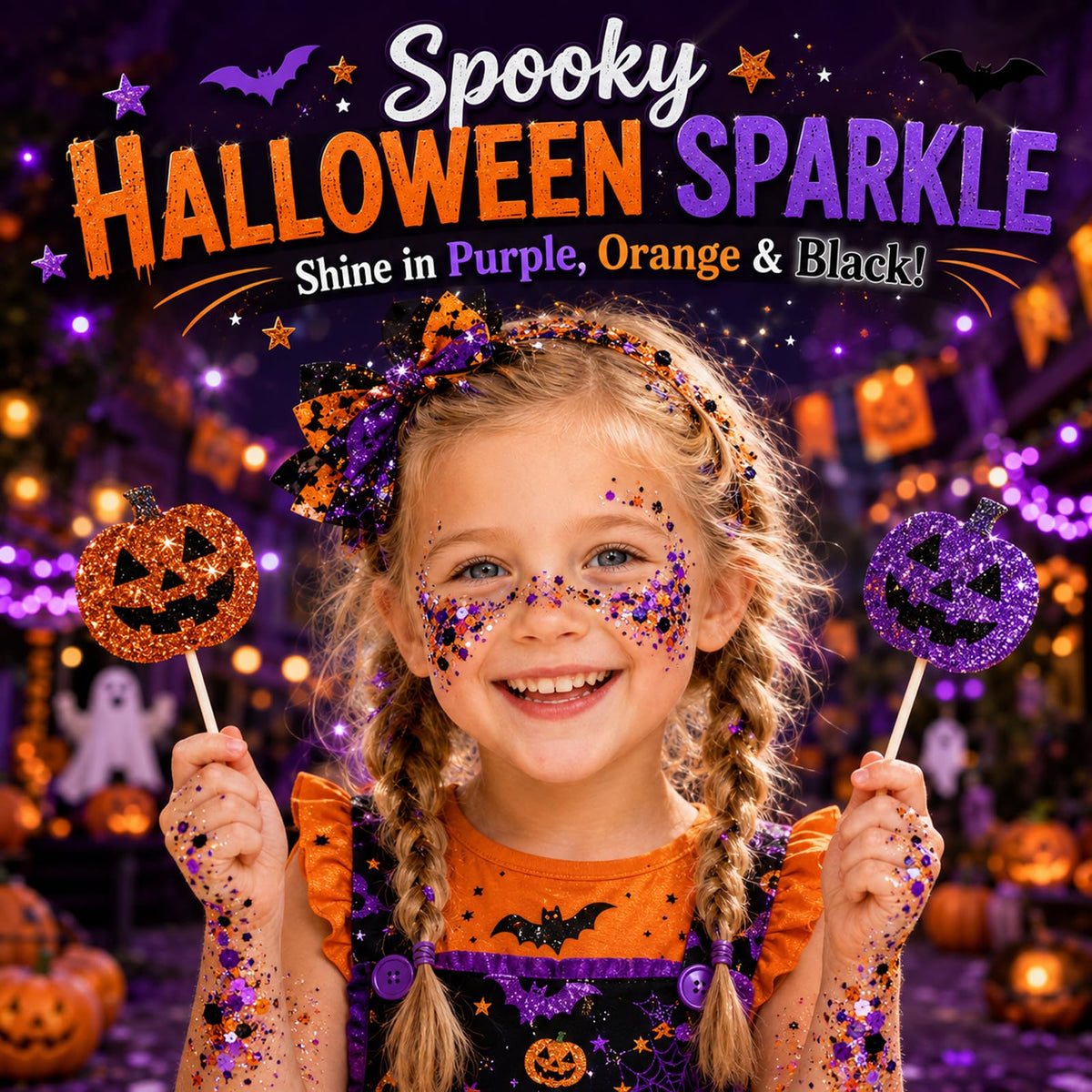Halloween Glitter Stick for Face, Body & Hair Accessories for Women Kids