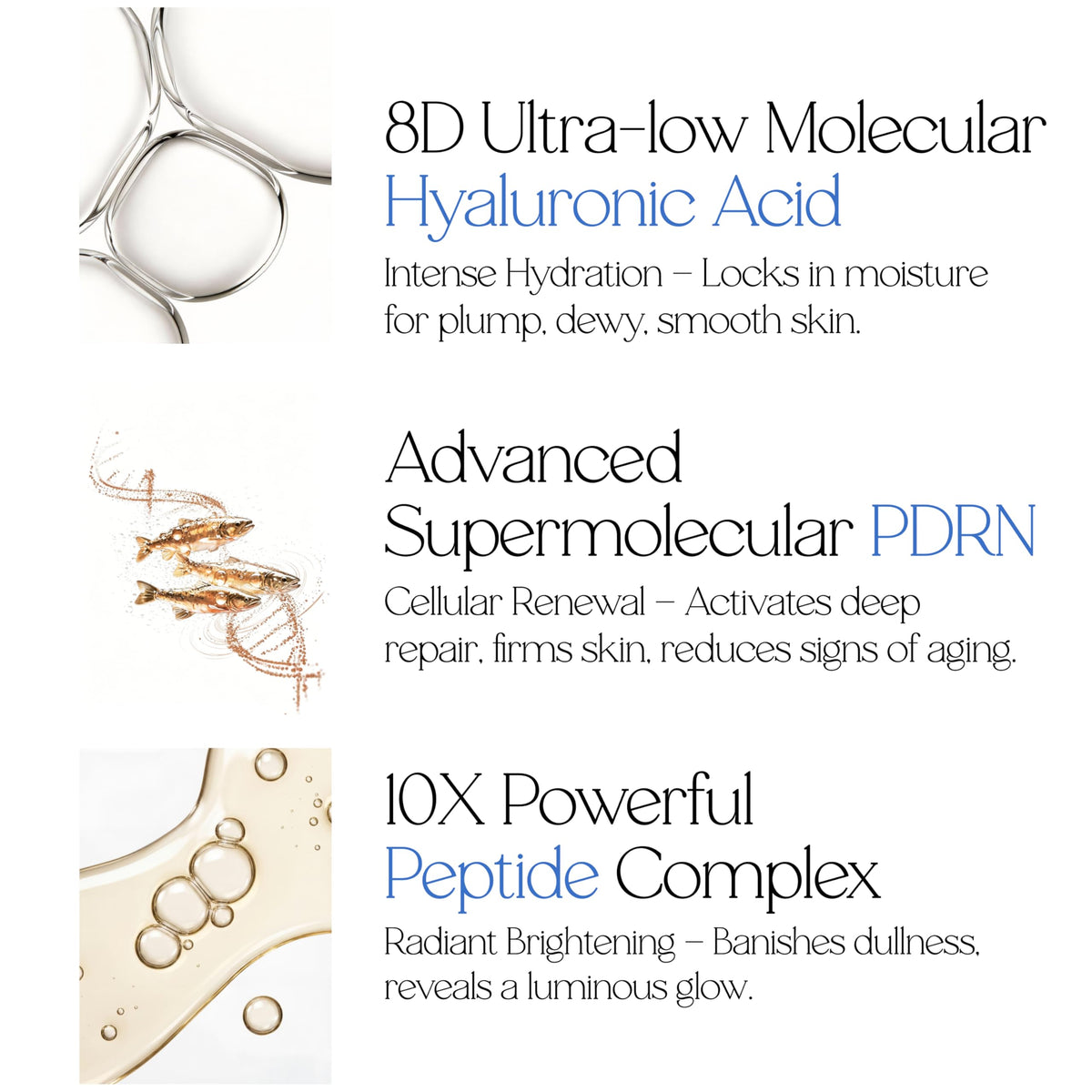 WNP Plump PDRN with 8D Hyaluronic Acid Hydrating Facial Serum, 30 Ct