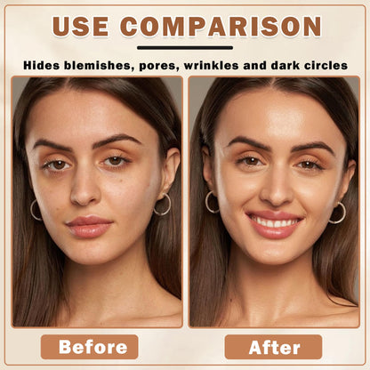 QIUFSSE Air Brush Makeup Foundation for Mature Skin (02 Beige)
