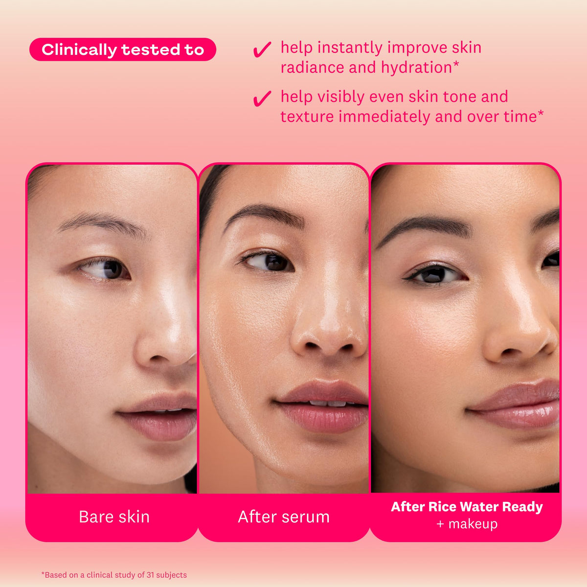 THE FACE SHOP Rice Water Ready Glowy Glazing Serum, 1.18 fl. oz.