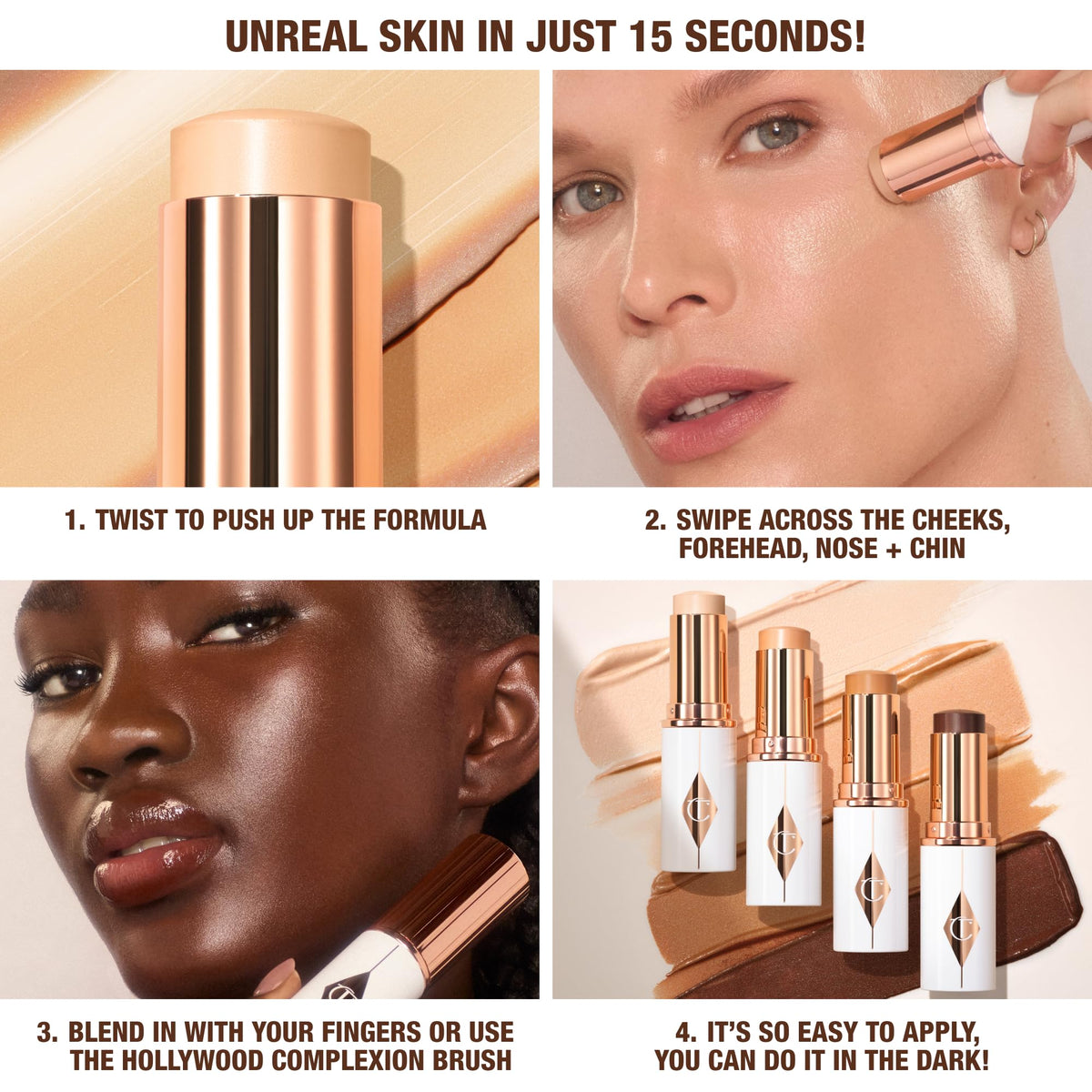 Charlotte Tilbury Unreal Skin Tint & Sheer Glow Hydrating Foundation Stick