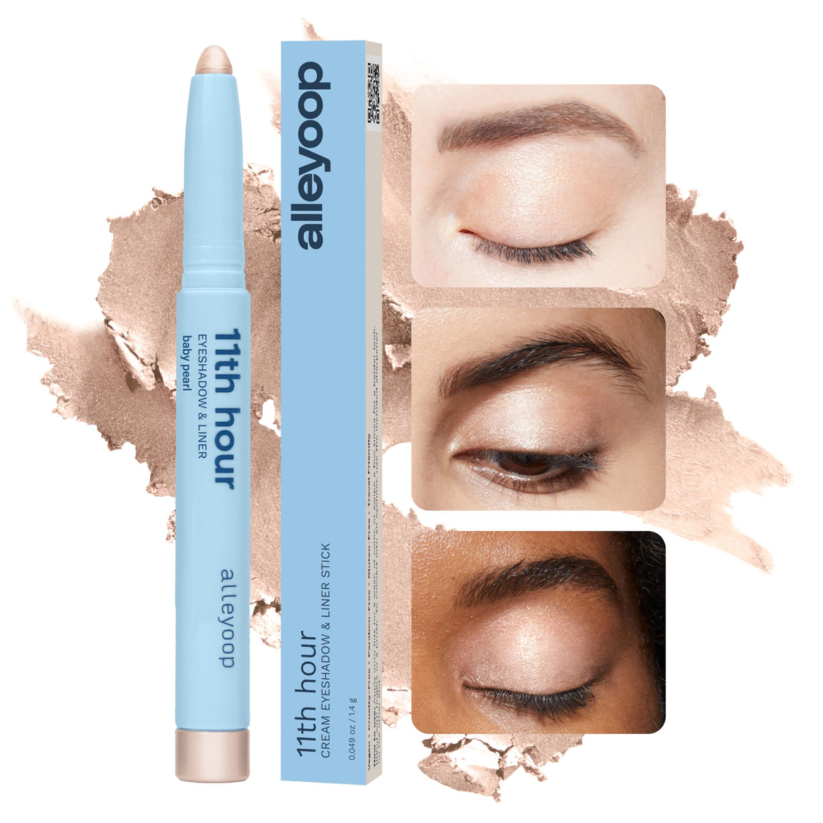 ALLEYOOP 11th Hour Cream Eyeshadow Stick & Liner, Champagne Shimmer