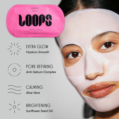 LOOPS Variety Loop Kit - Hydrogel Korean Face Masks, 5 Masks