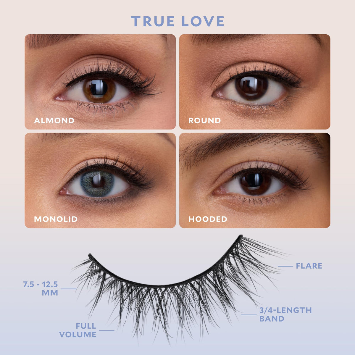 Velour Effortless Self Adhesive Eyelashes (True Love & Love Story)