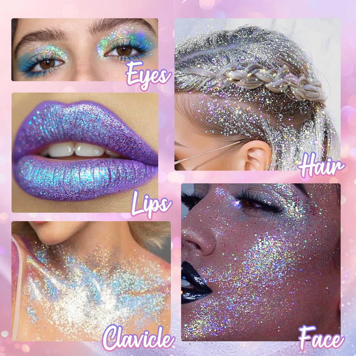 CAHOTO Pastel Roll-on Glitter for Face Body & Hair