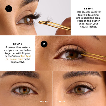 Velour x CGonzalez Beauty Self Adhesive Lash Clusters, 18 Count