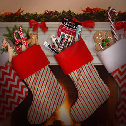 ChapStick Holiday Hot Chocolate, Candy Cane and Sugar Cookie Lip Balm, 0.15oz, 3 pack